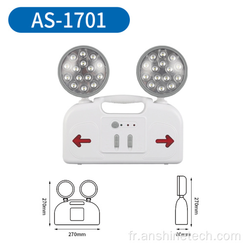 Lampe de secours à double tête LED haute luminosité